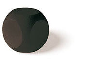 Foam pit dice, PU BLACK skin coating 185x185x185mm