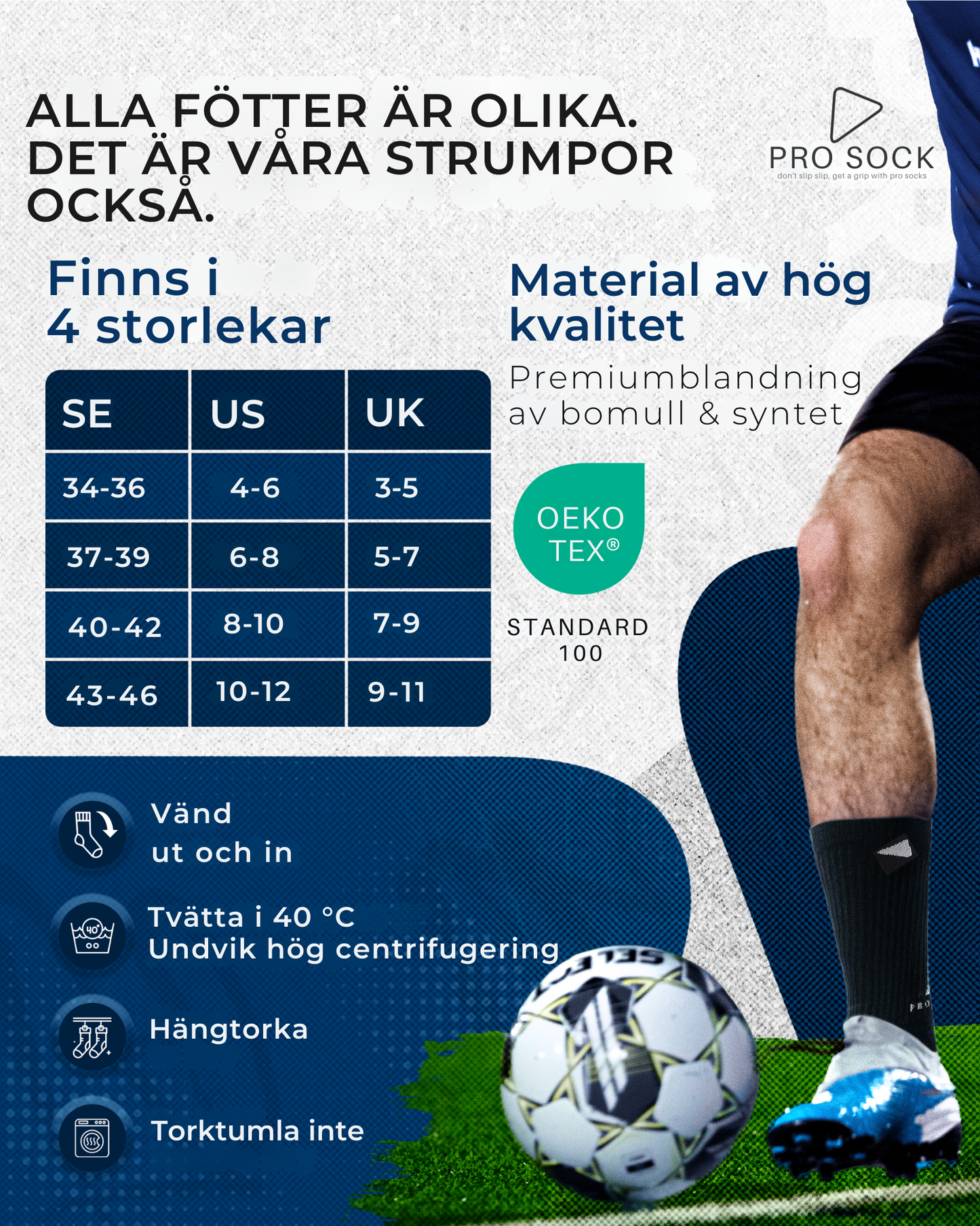 Pro Sock 1.0 Bästa Greppstrumpan – Maximal Kontroll & Stabilitet