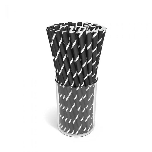 Paper Straws Twisted 200x8mm -box (3150pcs)